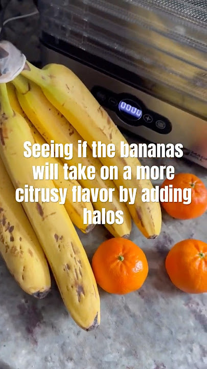 Dehydrating bananas and halo oranges together for some subtle flavor changes