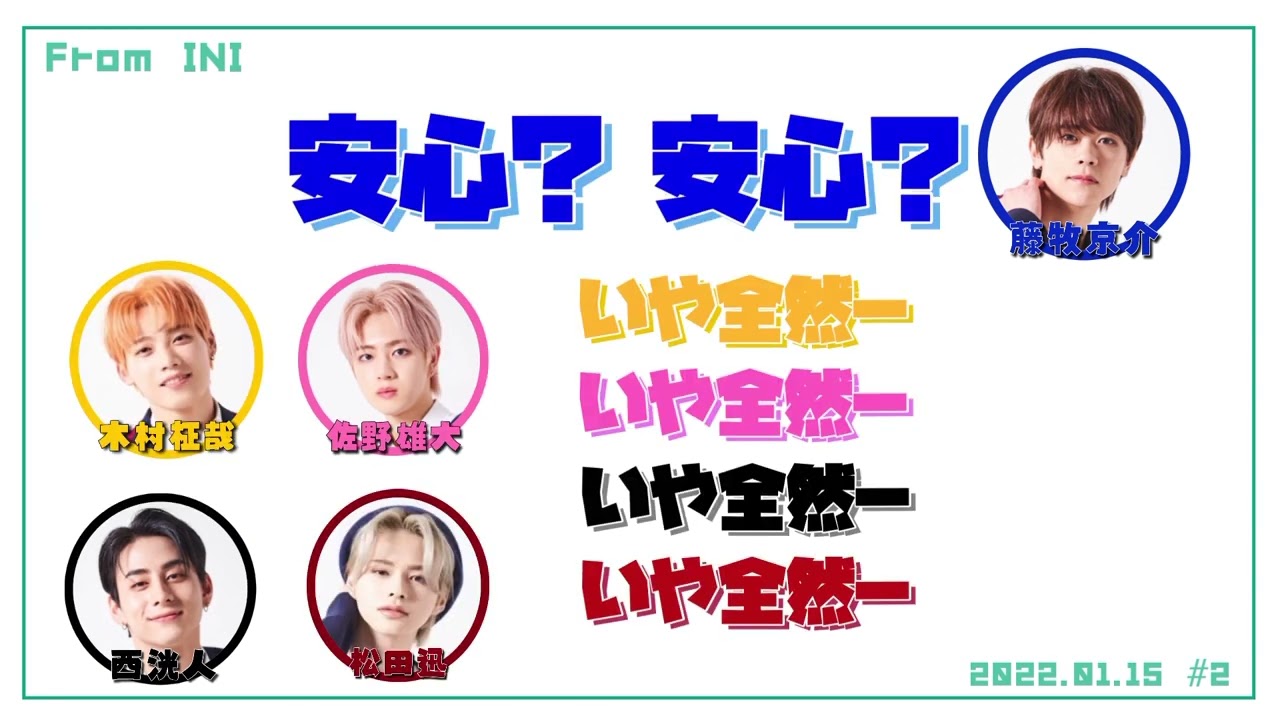 【INI文字起こし】この5人の特徴は…？【フロイニ】