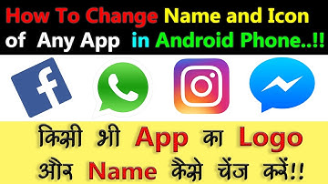 How To Change Name And Icon of Android App | In Hindi/Urdu |