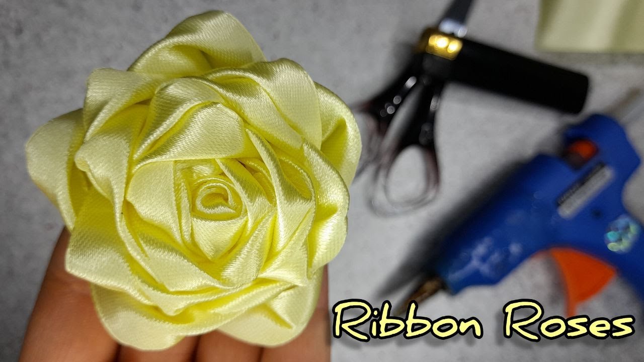 DIY Easy Ribbon Roses - The Red Painted Cottage
