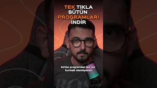 Format Sonrasi Tek Tikla Bütün Programlari Kur