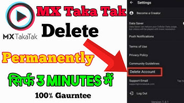 how to delete mx taka tak account permanently | mx takatak app ka account delete kre