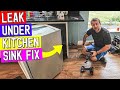 FIXING A PLUMBING LEAK UNDER THE KITCHEN SINK - From The Van