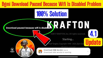download paused because wifi is disabled | bgmi obb service running | obb service running Bgmi solve