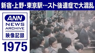 【春闘】交通ゼネスト“後遺症” 駅に5000人押し寄せ…国鉄マヒし首都圏大混乱 1975年【映像記録　news archive】