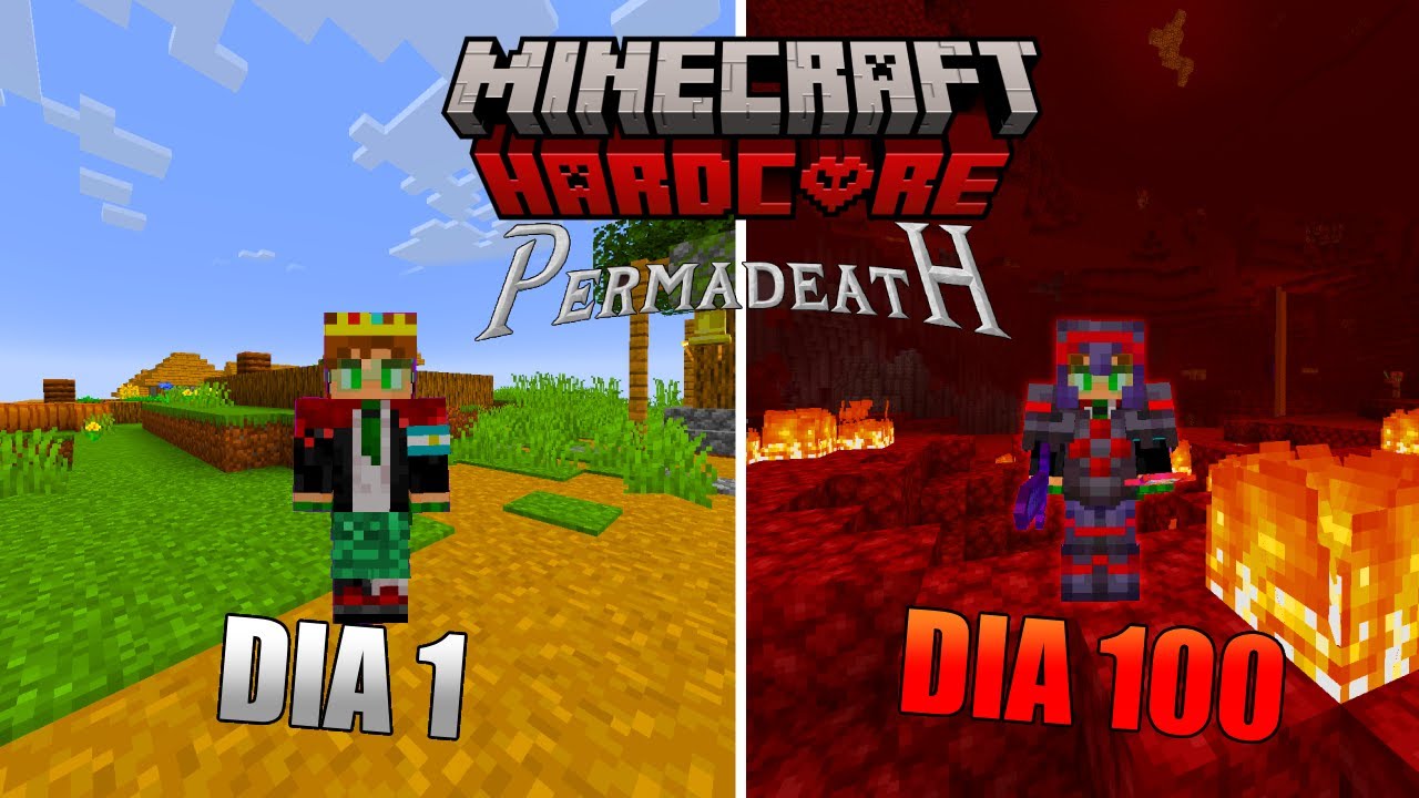 SOBREVIVí 100 DÍAS a PERMADEATH en MINECRAFT HARDCORE