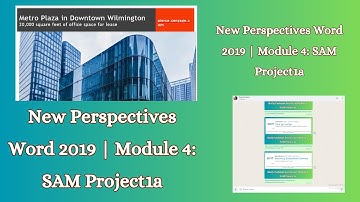 New Perspectives Word 2019 Module 4: SAM Project 1a #newperspectivesword2019 #module4 #samproject1a