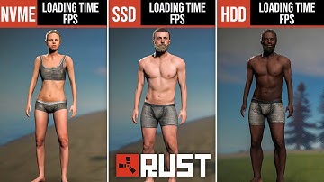 RUST M.2 NVMe vs SATA SSD vs HDD Game Loading Time and FPS Benchmarks