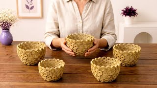 Wow! Brilliant DIY Idea! Turn Old Papers Into Beautiful Baskets & Sell Them All 💰