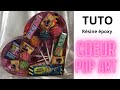 Tuto cur rsine pop art avec inclusions de bonbons  resin tutorial candy pop art