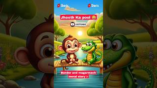 “Jhooth Ka Pul – The Bridge of Lies | Moral Story in Hindi | बंदर और मगरमच्छ की दोस्ती की कहानी”