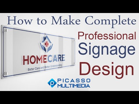 How to Make Complete Professional Signage Design | Adobe Illustrator | Adobe Photoshop
