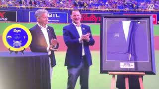 Rays organization present Zimmer with gifts