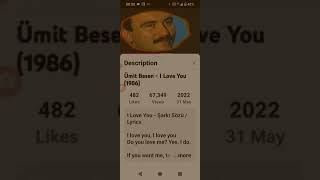 Umit Besen - I Love You (1986)