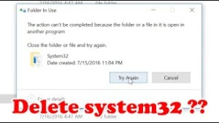 Deleting System32 in Windows 7