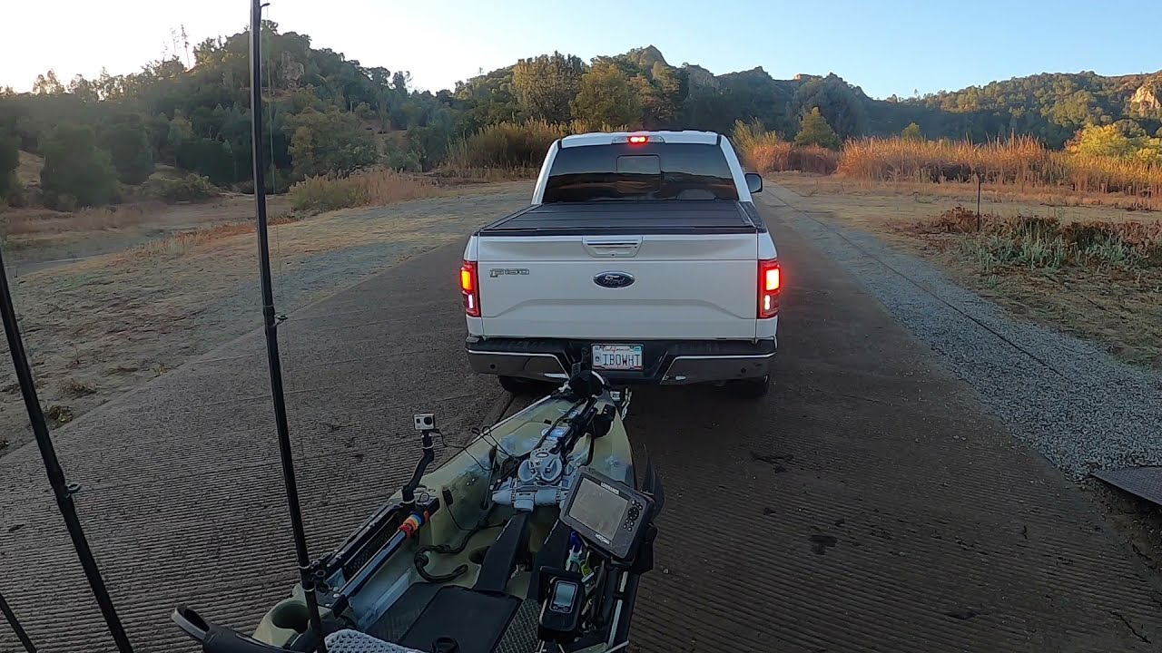 Launching my Hobie Outback from a Malone trailer