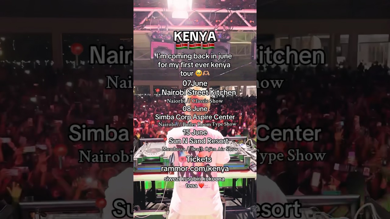 KENYA!!!! I am so happy that I can finally announce first ever Kenya Tour 🇰🇪❤️ 