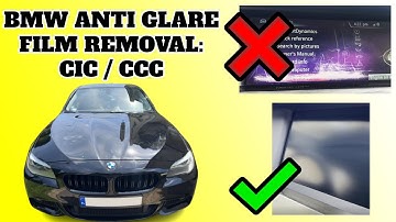 BMW How to remove anti glare film layer from navigation screen CIC CCC protection scratches removal