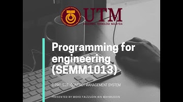 Contact Management System - C programming