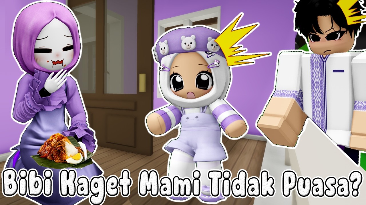 BIBI KAGET LIHAT MAMI DIAM DIAM MAKAN SAAT PUASAN - BIMALA RAMADAN EDITION || BROOKHAVEN🏡ROBLOX INDO