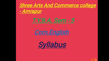 T.Y.B.A.Sem5   Foundation Course in English (Syllabus)