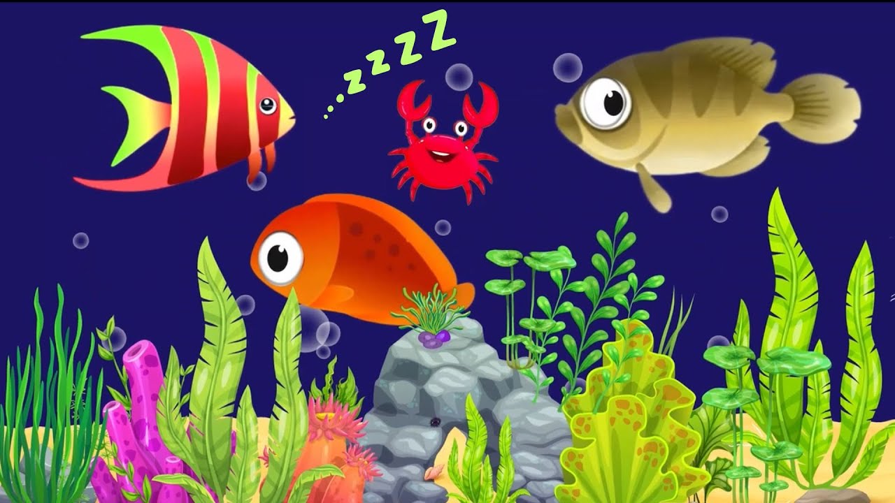 Bedtime Lullaby for Babies, Kids & Parents 😍 Animation🐟Fish lullaby🐟 ...