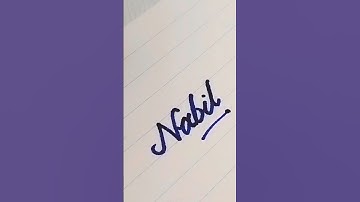 Nabil name signature in cursive #signature #shorts #handwriting #viralvideo