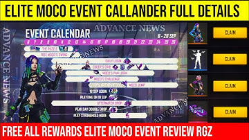 Elite Moco Event Calendar Full Details | Elite Moco Event Free Fire | Free Fire New Event