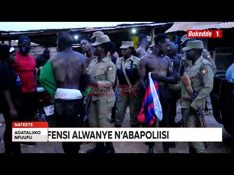 Poliisi ekoze ebikwekweto n’eyoola abamenyi b’amateeka ne ddifensi abadde abalemesa