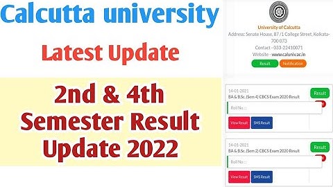 Calcutta university 2nd and 4th sem result date 2022 | Calcutta university even semester result 2022