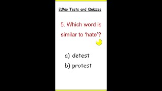 ENGLISH VOCABULARY TEST.
