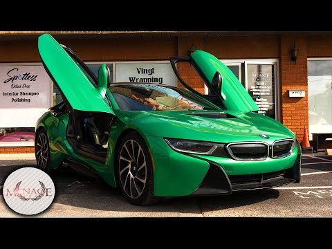 Видео: Full Colour Change On BMW i8 | Menace Rides 4K