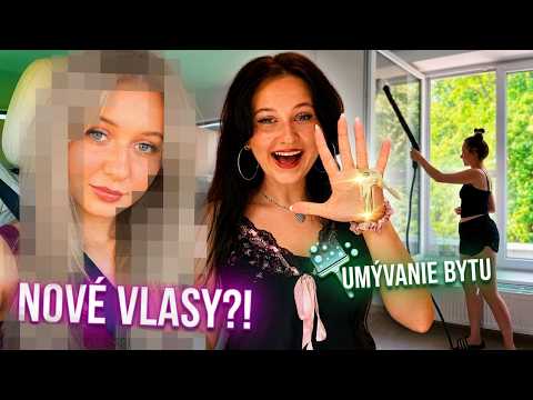 Prvé dni v novom byte boli CHAOS! 😭 - Nové vlasy, maľovanie bytu, umývanie a demontáž... VLOG