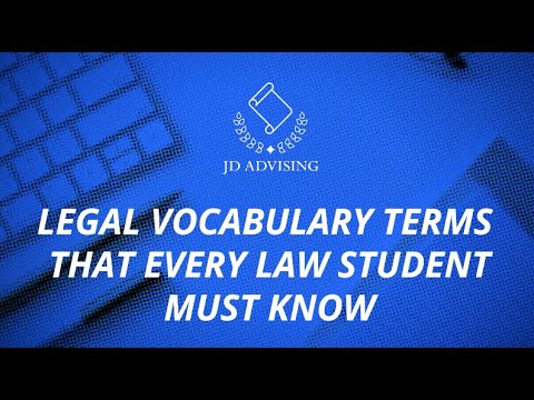 Legal Vocabulary Terms That Every Law Student Must Know