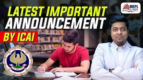 Latest Important Announcement By ICAI | Mohit Agarwal
