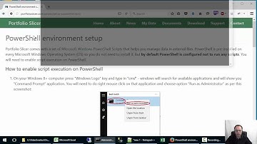 Portfolio Slicer - how to setup PowerShell environment