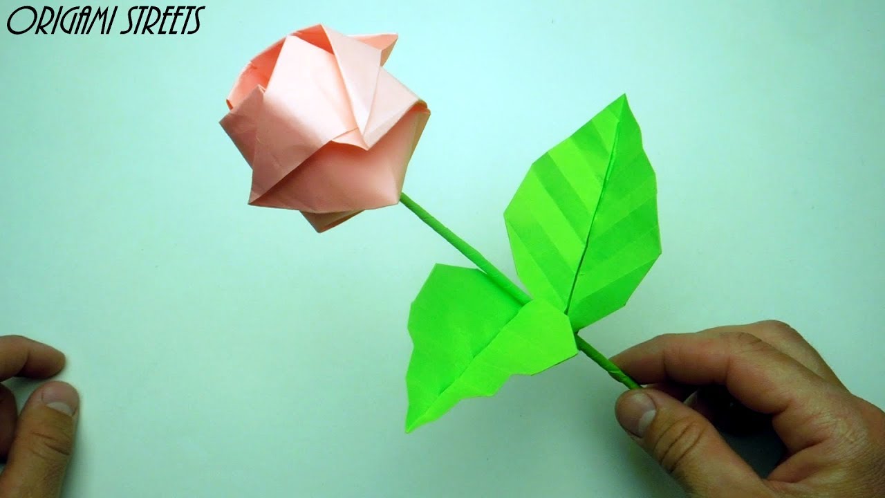 Изготовление розы в технике оригами
