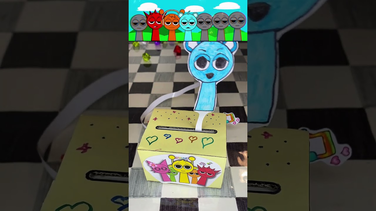 DIY incredibox SPRUNKI soundbox b💖 Cardboard Game 