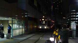 New Jersey Transit Hudson Bergen Light Rail : Hoboken Terminal Bound Train @ Pavonia-Newport