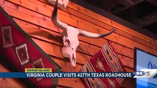 Virginia couple visits 427th Texas Roadhouse
