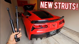 HOW TO REPLACE YOUR HOOD AND TAILGATE STRUTS ON YOUR C7 CORVETTE!