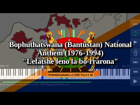 Bophuthatswana (Bantustan) National Anthem (1976-1994) | Lefatshe leno la bo-rrarona - Piano