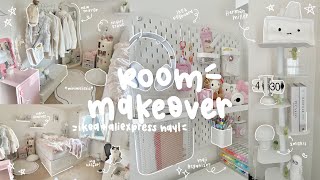 aesthetic room makeover 🎧🛒 ikea + aliexpress haul, business launch, building