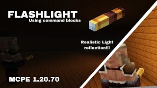 Working FLASHLIGHT in Minecraft bedrock 1.20.70+ (Command block creation) (no mods) [Showcase]