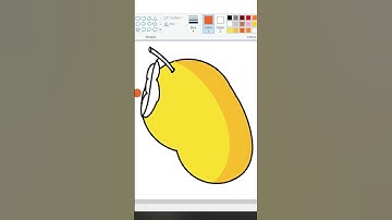 Draw a Mango In MS Paint #shorts