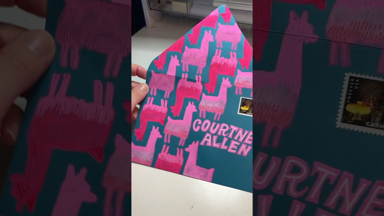 Llama Pattern 🦙Envelope Art 