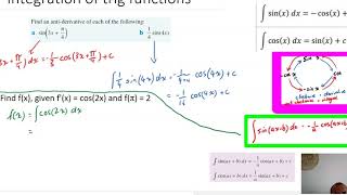 Integration of trig functions