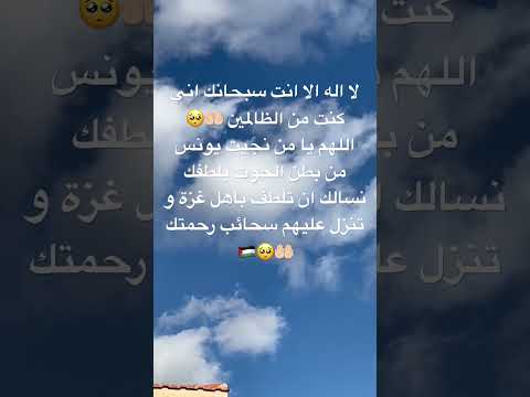 يا من نجيت يونس من بطن الحوت بلطفك نسالك ان تلطف باهل فلسطين وتنزل على اهلها سحائب رحمتك