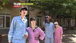 런닝맨 소녀시대 파자마레이스111009_clip12