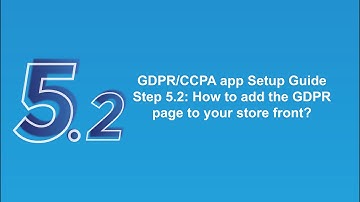 GDPR/CCPA app Setup Guide - Step 5.2: How to add the GDPR page to your store front | Shopify